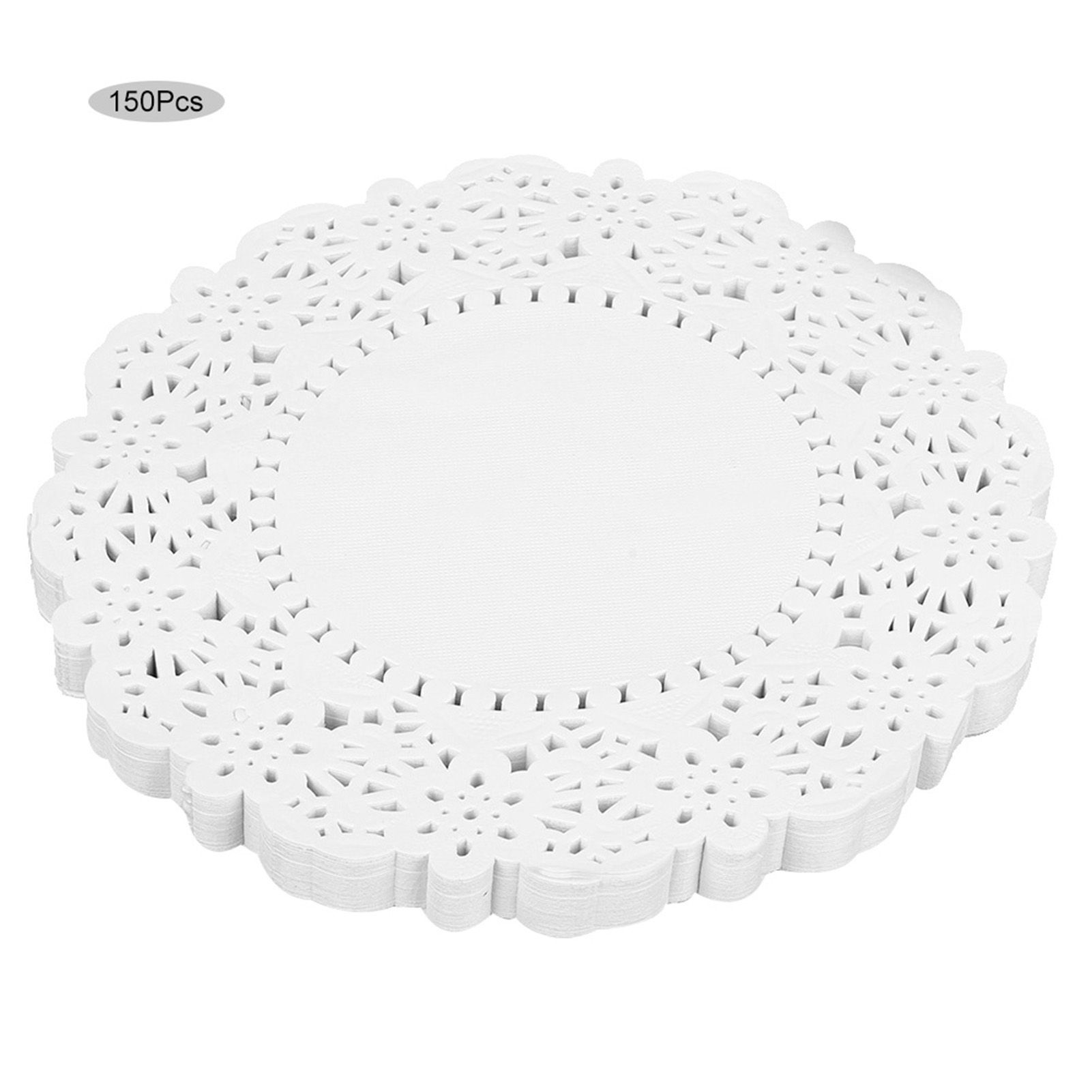 150 Pcs Disposable Oilabsorbing White Lace Paper Doilies Baking Tools Accessories view 2