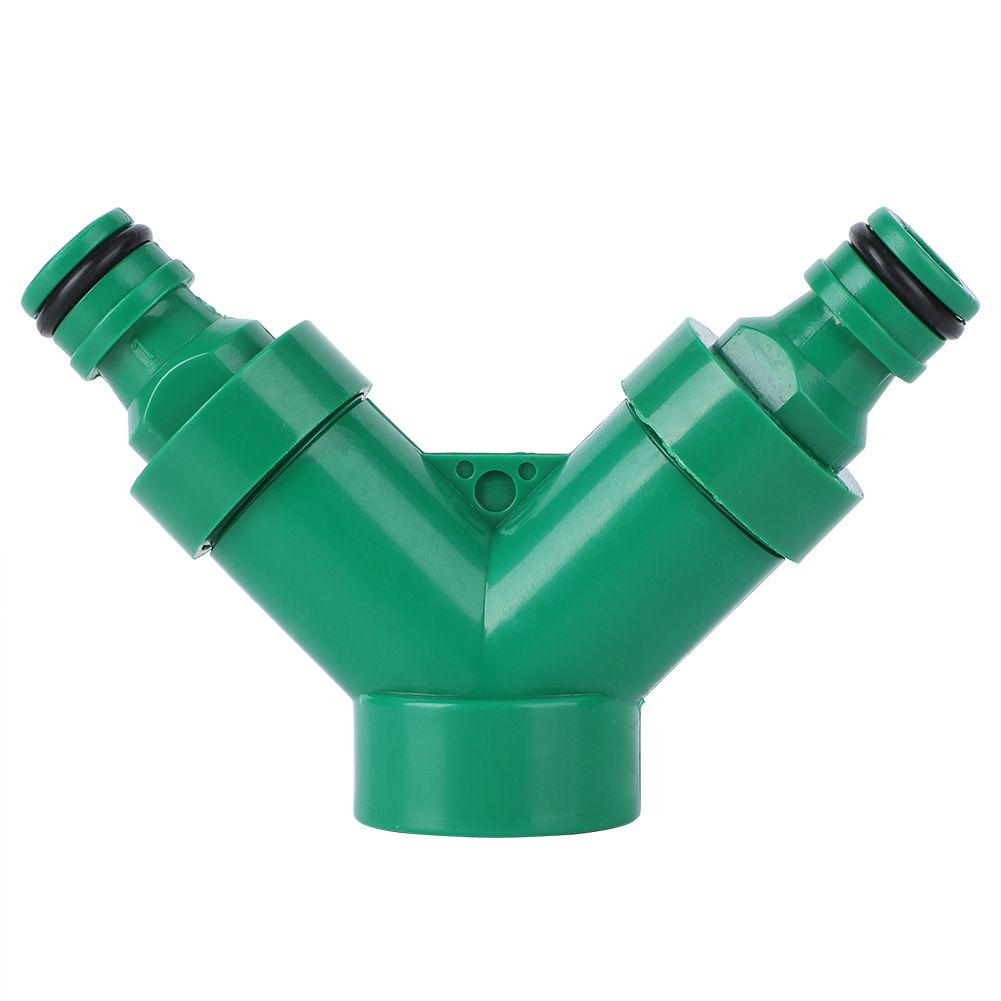 Two Way Pipe Divider Hose Splitter Garden Water Tap Adapter With Valve view 8
