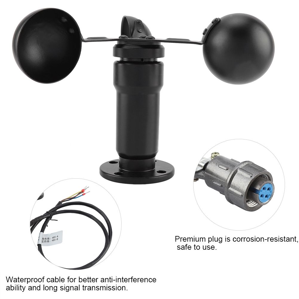Pulse Signal Output Aluminum Alloyed Wind Speed Sensor Anemometer view 8