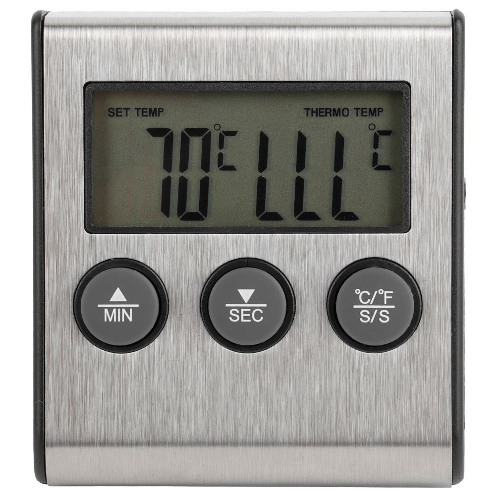 BBQ Thermometer Meat Food Cooking Probe Thermometer with Timer Temperature