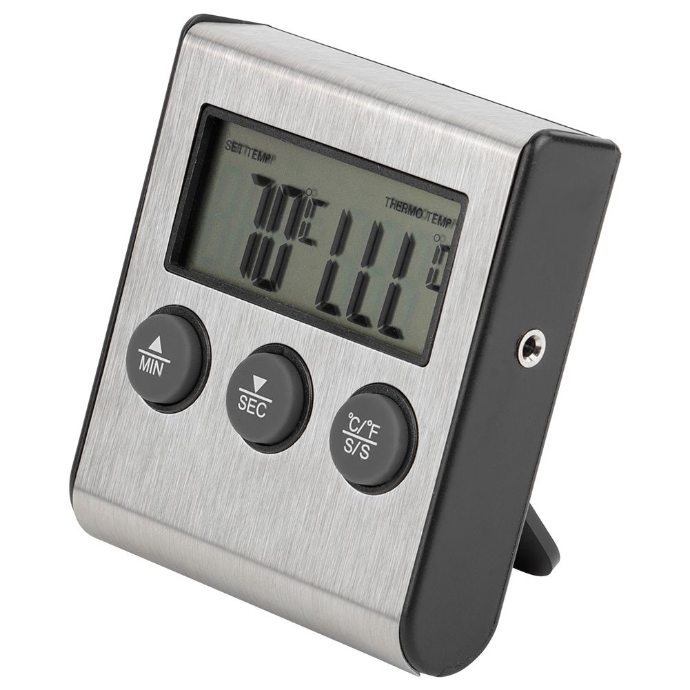 BBQ Thermometer Meat Food Cooking Probe Thermometer with Timer Temperature view 3