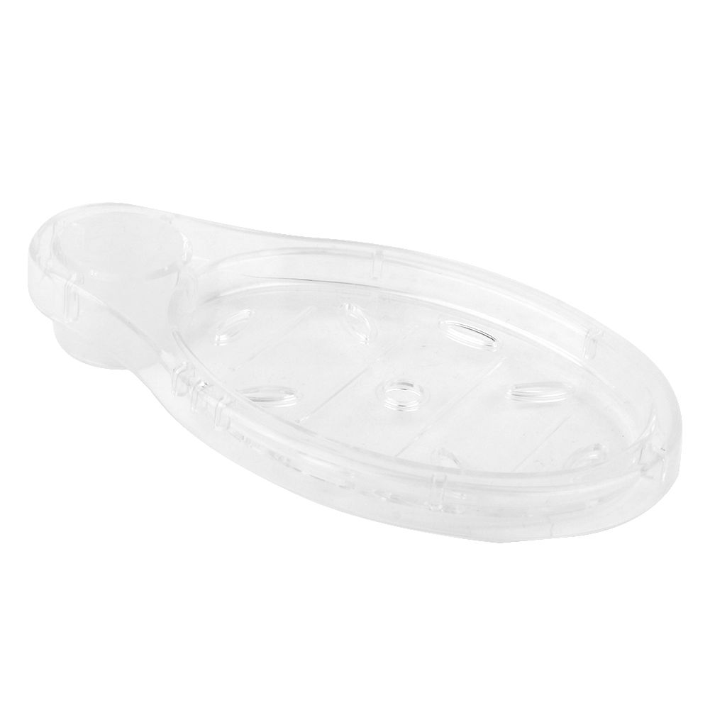Transparent Round Acrylic Soap Dishes Box Holder Lifting Rod Bathroom Accessories view 2