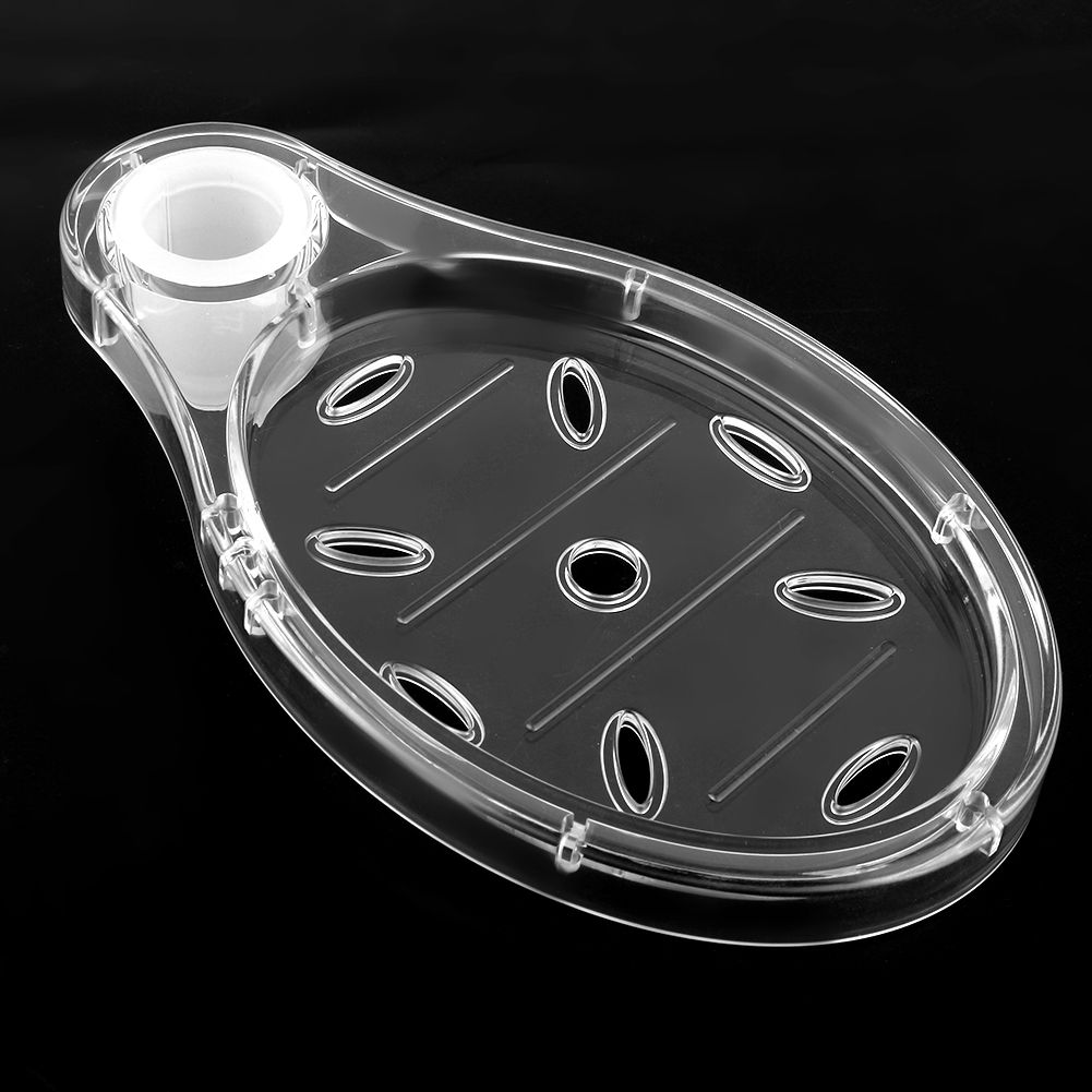 Transparent Round Acrylic Soap Dishes Box Holder Lifting Rod Bathroom Accessories view 8