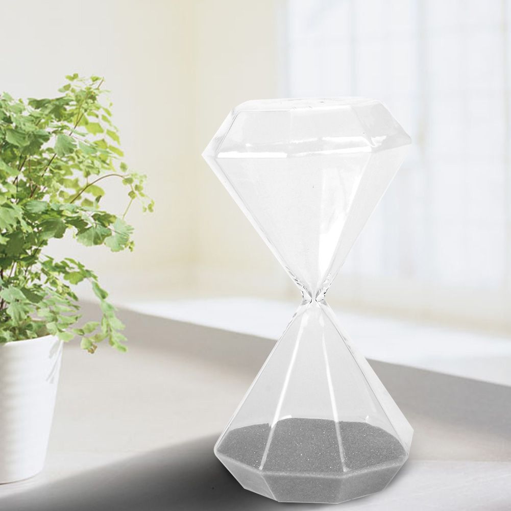 15 Minutes Diamond Shaped Hourglass Sand Timer Sand Glass Desktop Ornament