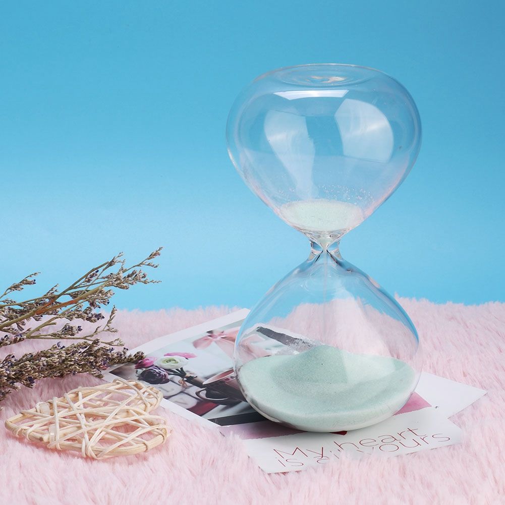 15 Minutes Cylinder Shaped Hourglass Sand Timer Sand Glass Desktop Ornament