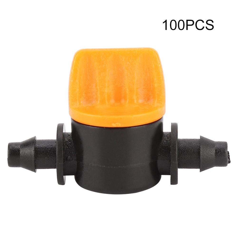 100Pcs Garden Irrigation 2 Way PVC 4/7 Waterstop Straight Connector Hose Valve view 2