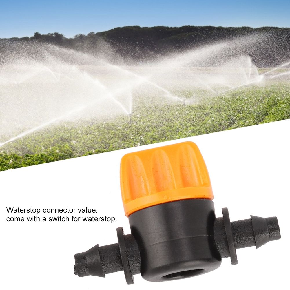 100Pcs Garden Irrigation 2 Way PVC 4/7 Waterstop Straight Connector Hose Valve view 8