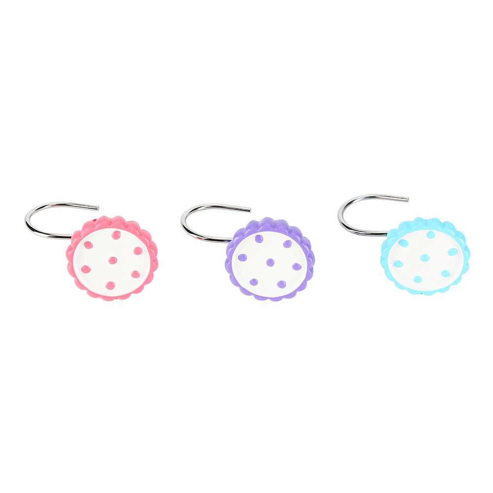 12 Pcs Sunflower Shaped Resin Curtain Hook Decorative Hanger for Bath Shower view 3