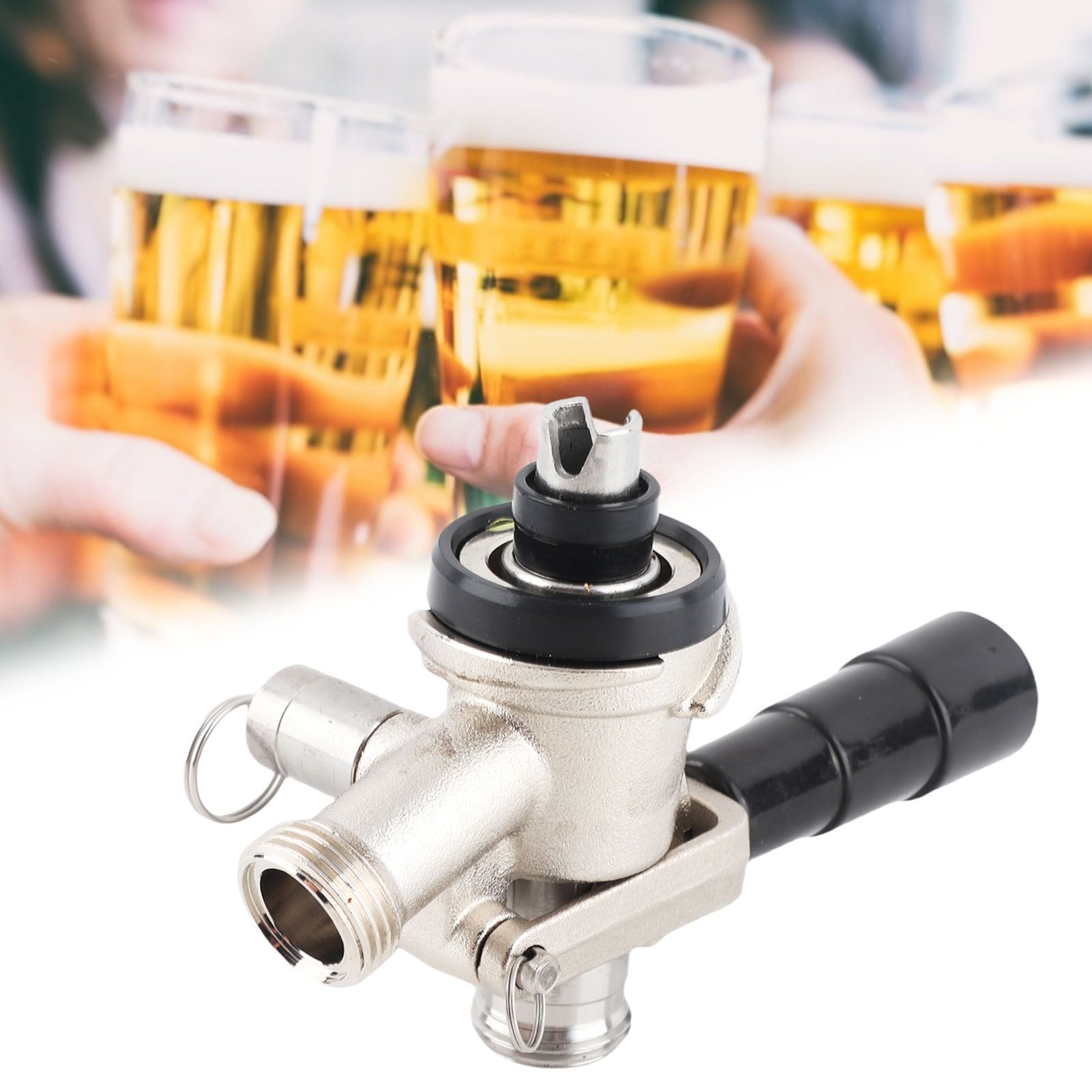 Keg Coupler S Type Draft Beer Dispenser with Safety Pressure Relief Valve Home view 11