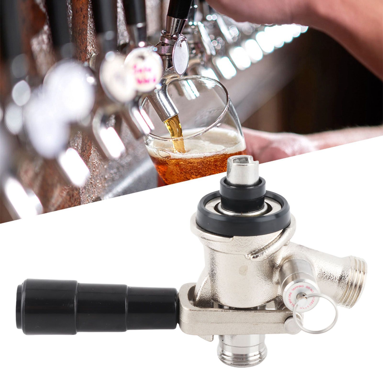 Keg Coupler S Type Draft Beer Dispenser with Safety Pressure Relief Valve Home view 12