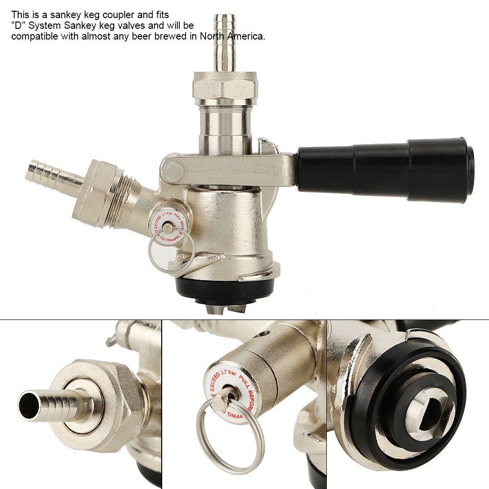 Beer Keg Coupler D Type System with Safety Pressure Relief Valve for US Domestic view 8