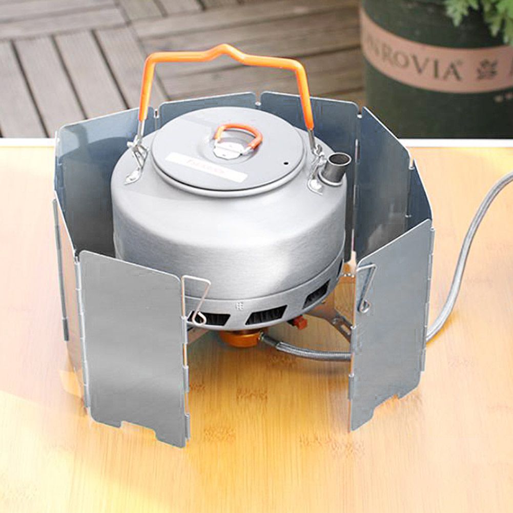 16 piece portable aluminum alloy cassette furnace head windshield Picnic view 4