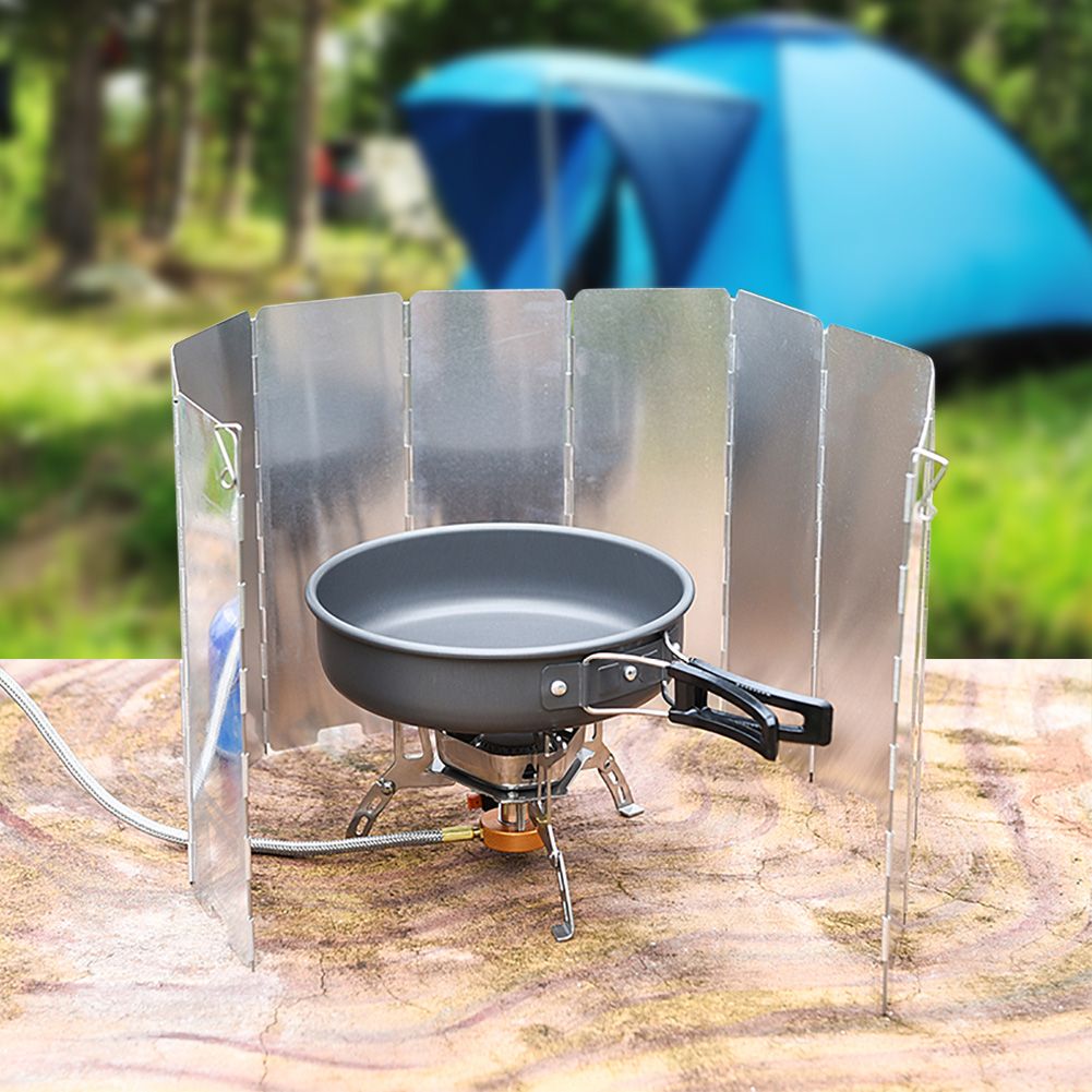 16 piece portable aluminum alloy cassette furnace head windshield Picnic view 5