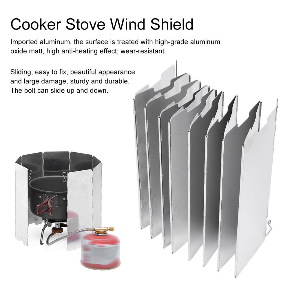 16 piece portable aluminum alloy cassette furnace head windshield Picnic view 8