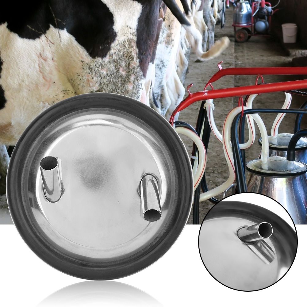 Stainless Steel Milk Bucket Lid And Gasket For Milking Machine Two Open Lid view 3