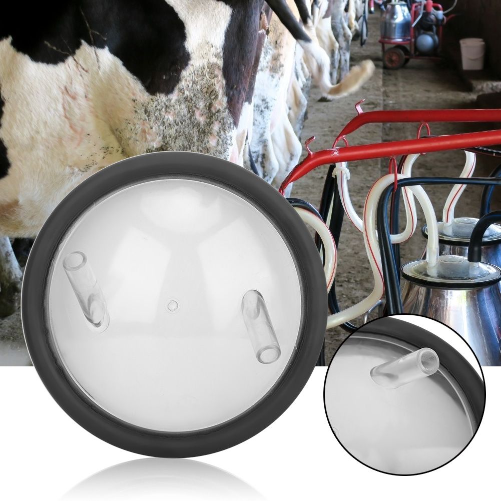 Plastic Transparent Milk Bucket Lid And Gasket For Milking Machine Two Open Lid view 3