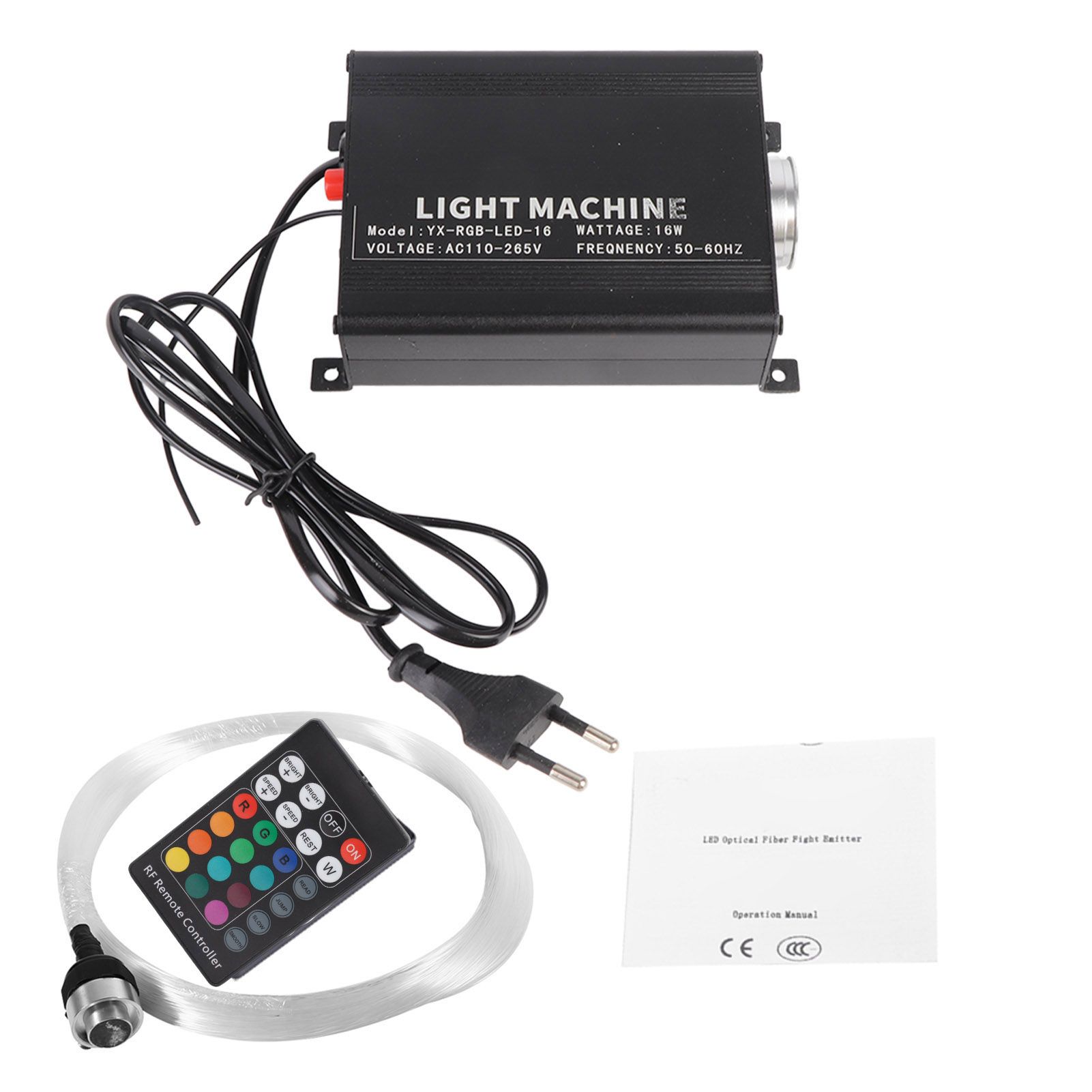 16W RGBW LED Fiber Optic Ceiling Decor Kit Light Engine with Cables Remote view 2