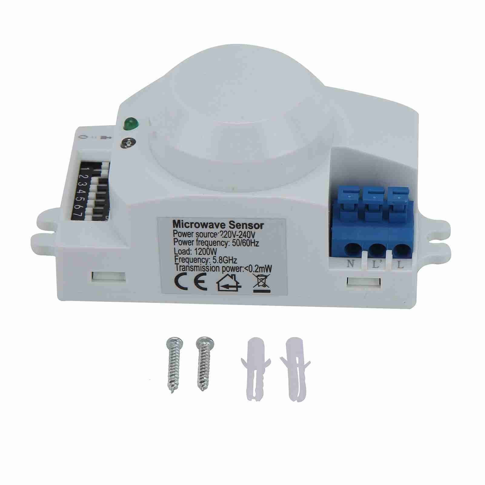 360 Degree Radar Microwave Sensor Motion Detector Smart Light Switch view 2