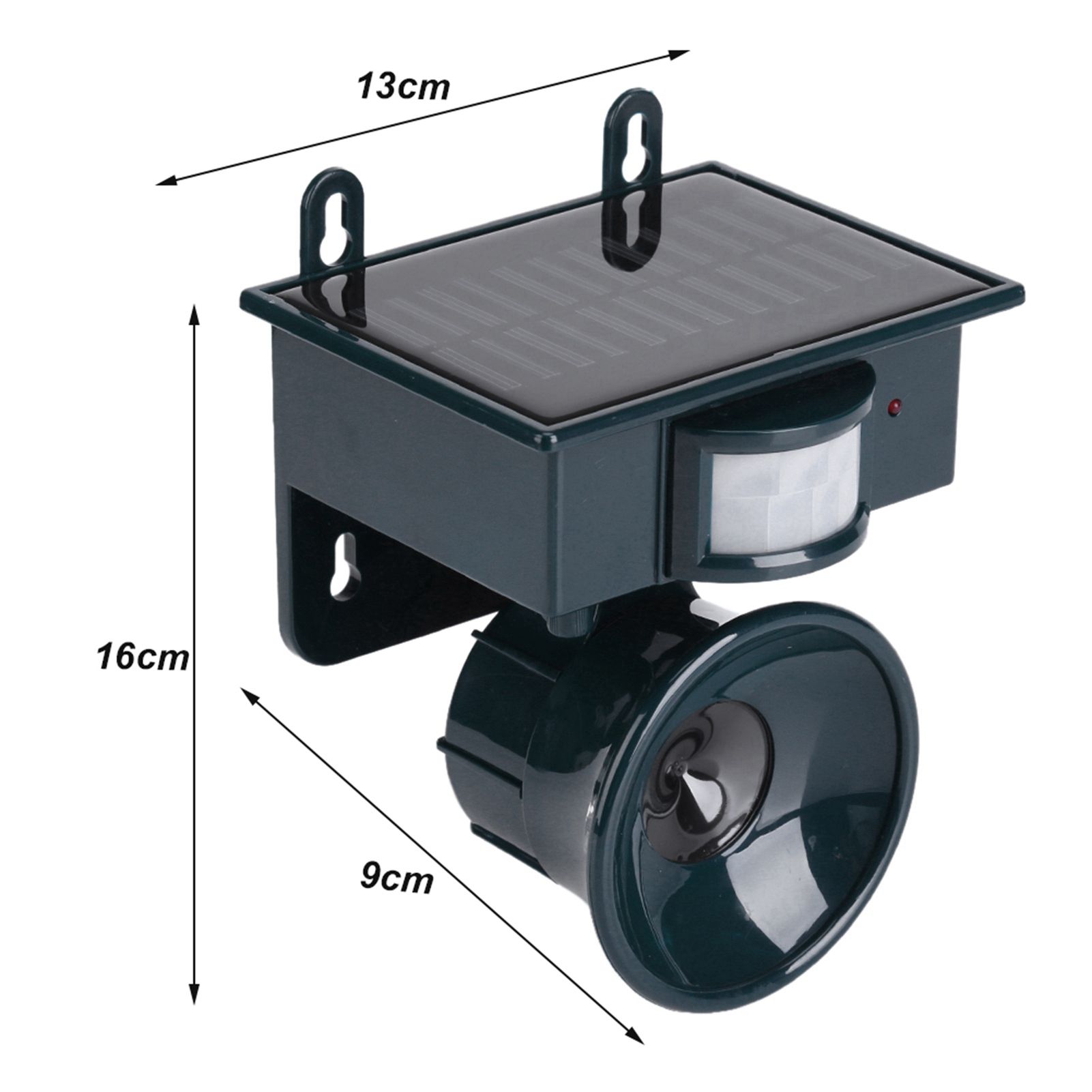 Solar Powered PIR Motion Sensor Ultrasonic Pest Repeller Bird Dog Cat Fox