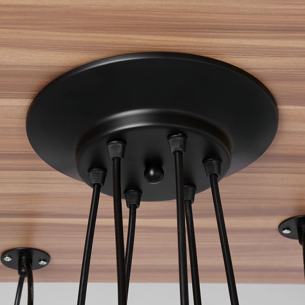 6 Head Industrial Vintage Style Pendant Light Holder Ceiling Lamp Hanger Fixtures view 11