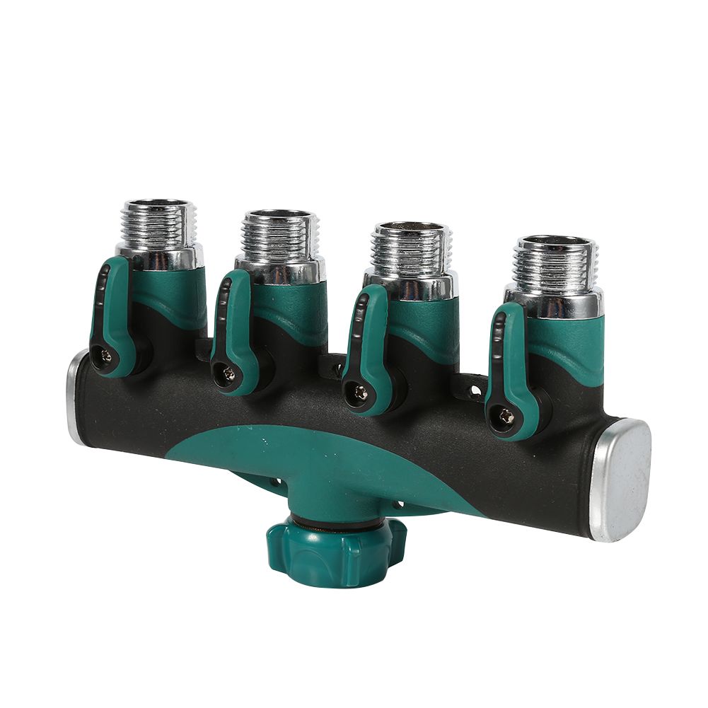 4 Way Water Tap Converter Connector Splitter Hose Pipe Adapter Garden