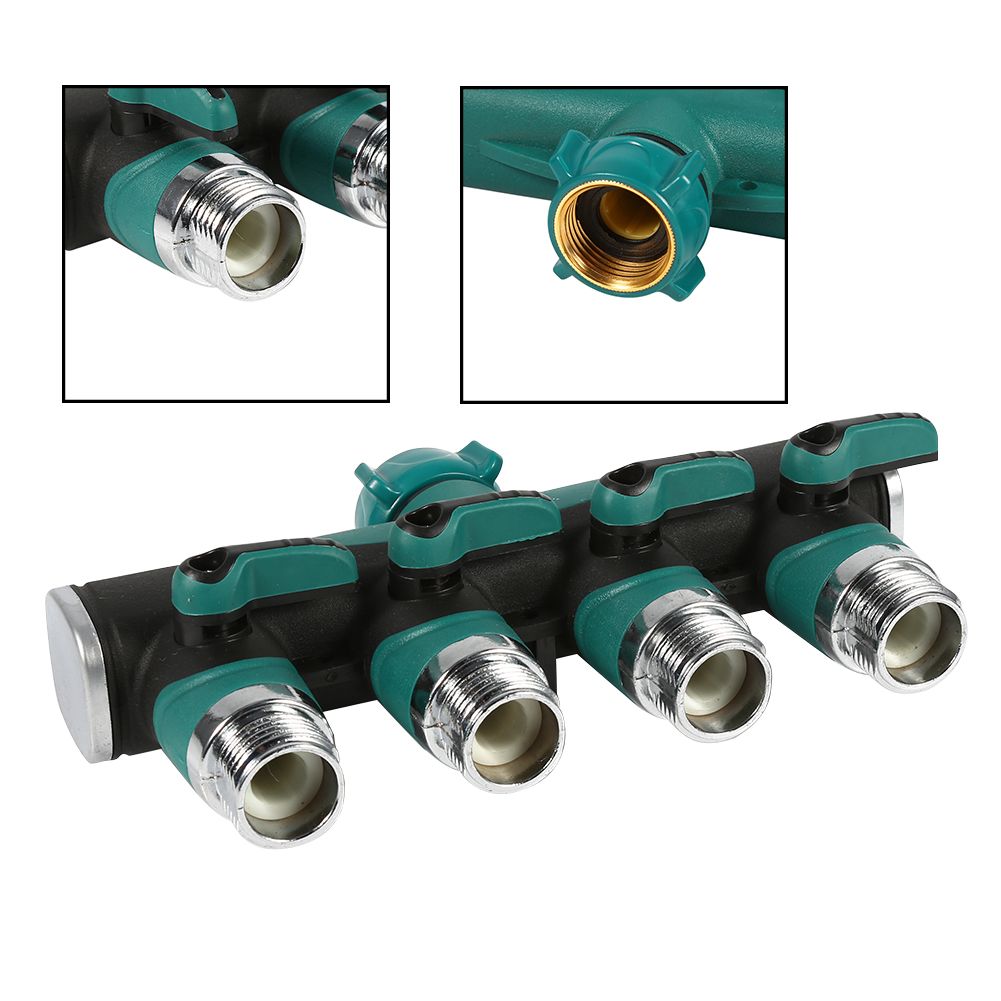 4 Way Water Tap Converter Connector Splitter Hose Pipe Adapter Garden view 11