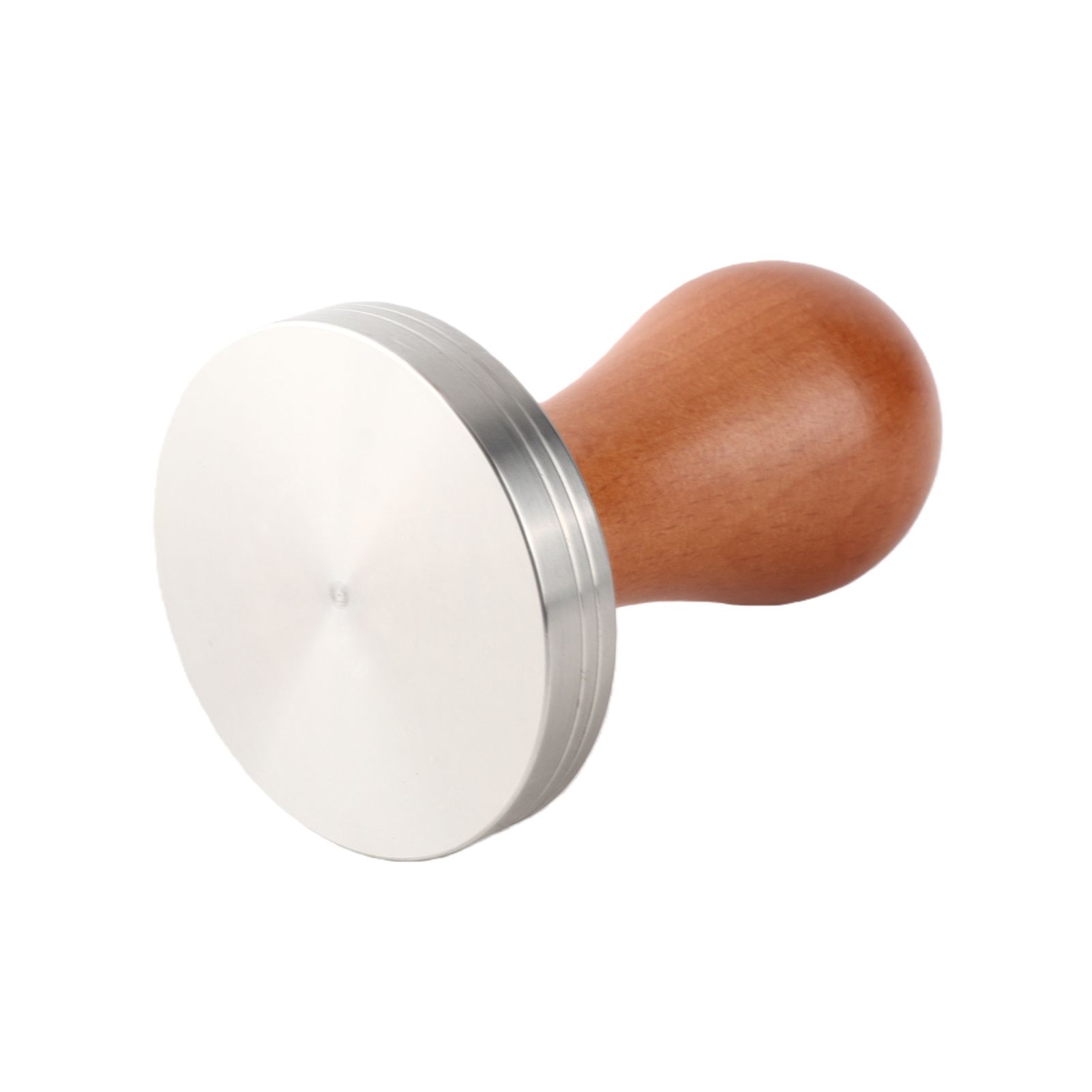 1Pc Wooden Handle Stainless Steel Espresso Coffee Tamper Press Tool with 58mm view 3