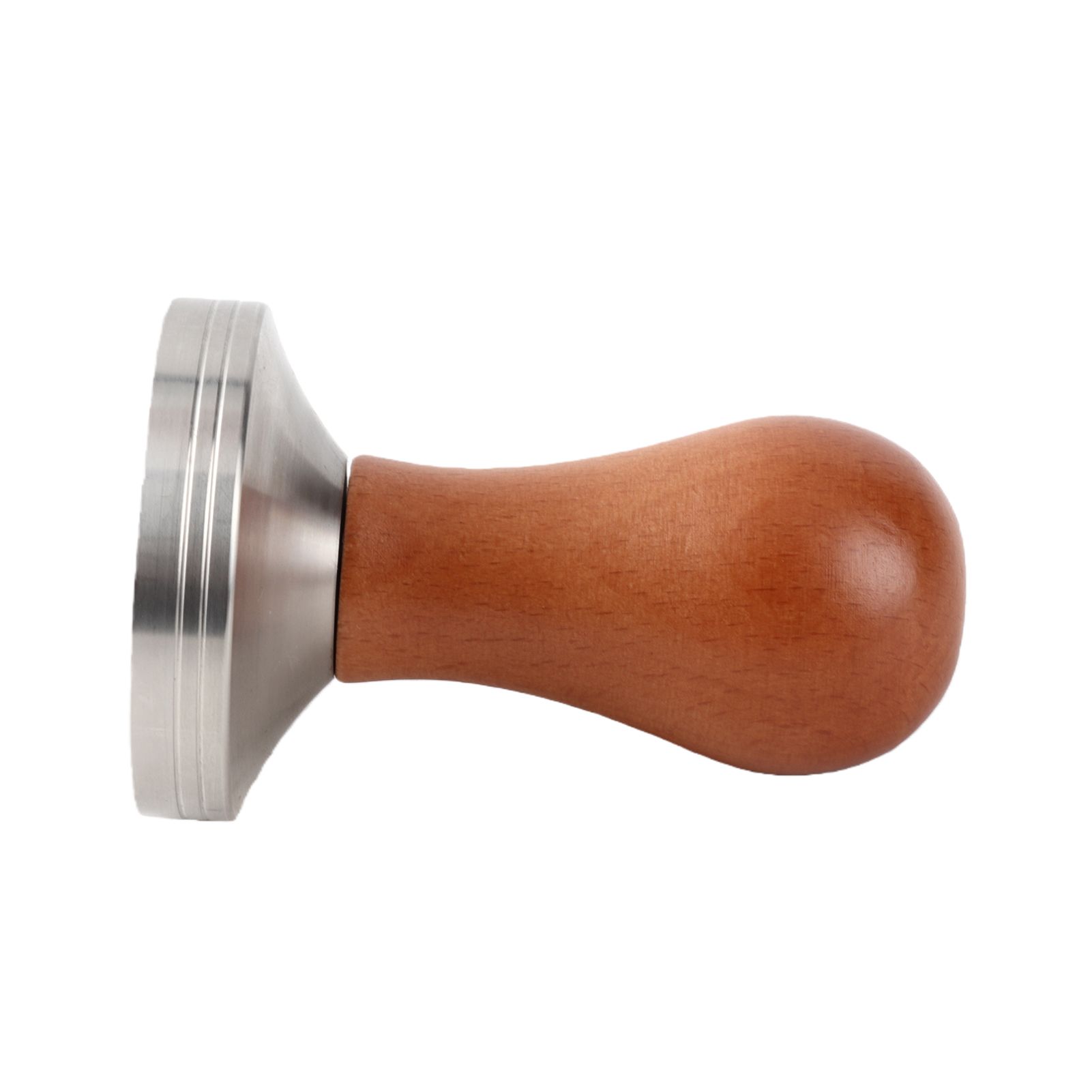 1Pc Wooden Handle Stainless Steel Espresso Coffee Tamper Press Tool with 58mm view 4