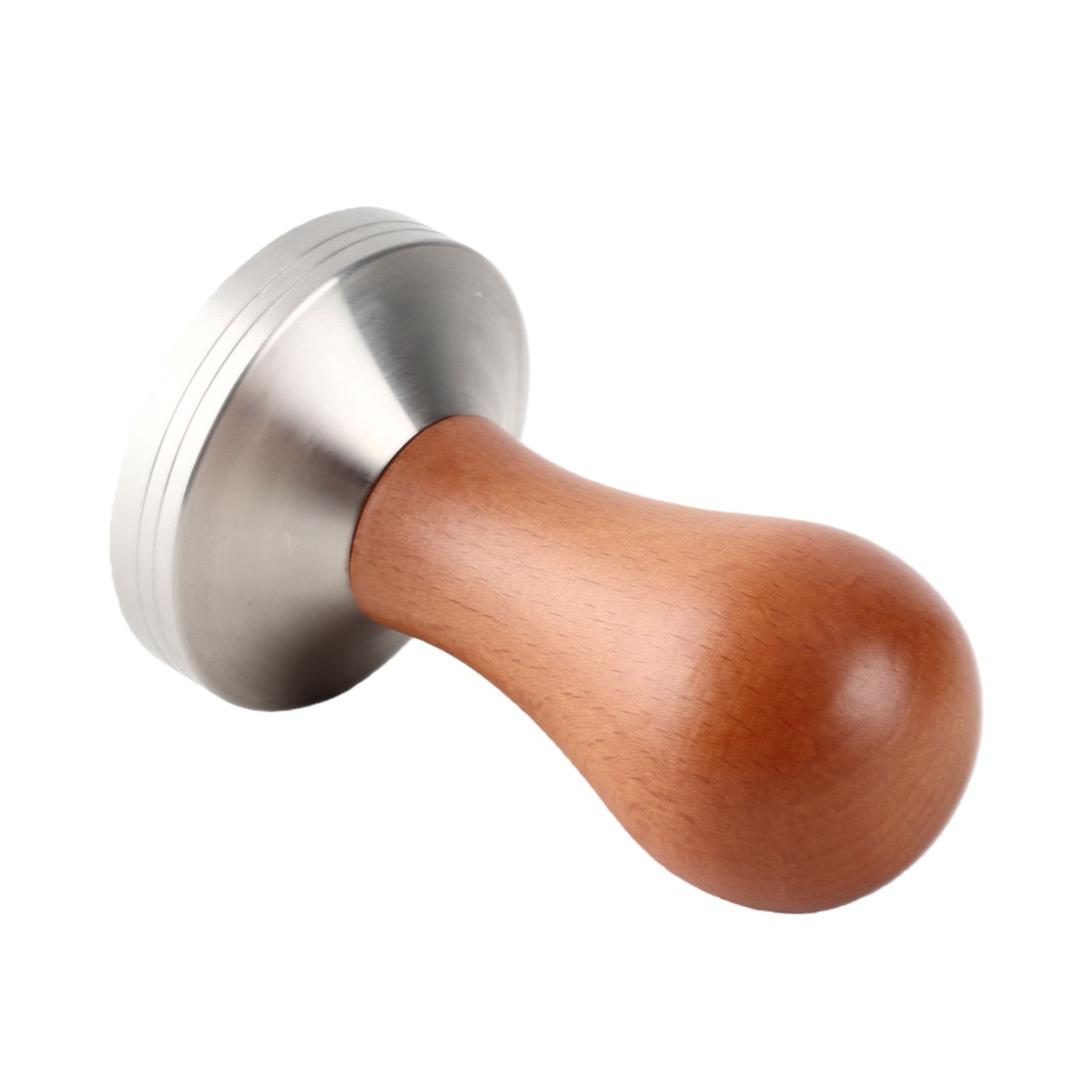 1Pc Wooden Handle Stainless Steel Espresso Coffee Tamper Press Tool with 58mm view 5