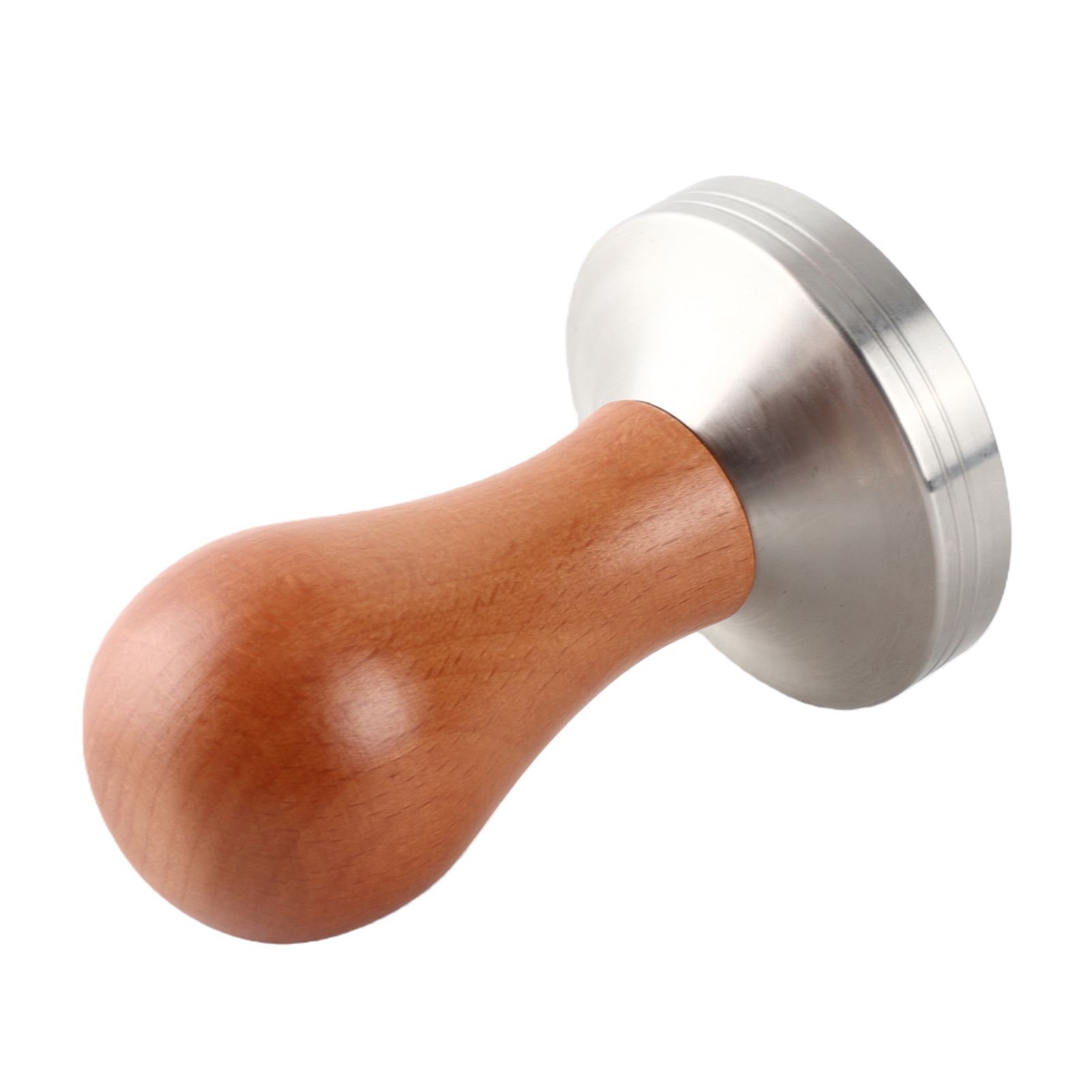 1Pc Wooden Handle Stainless Steel Espresso Coffee Tamper Press Tool with 58mm view 7