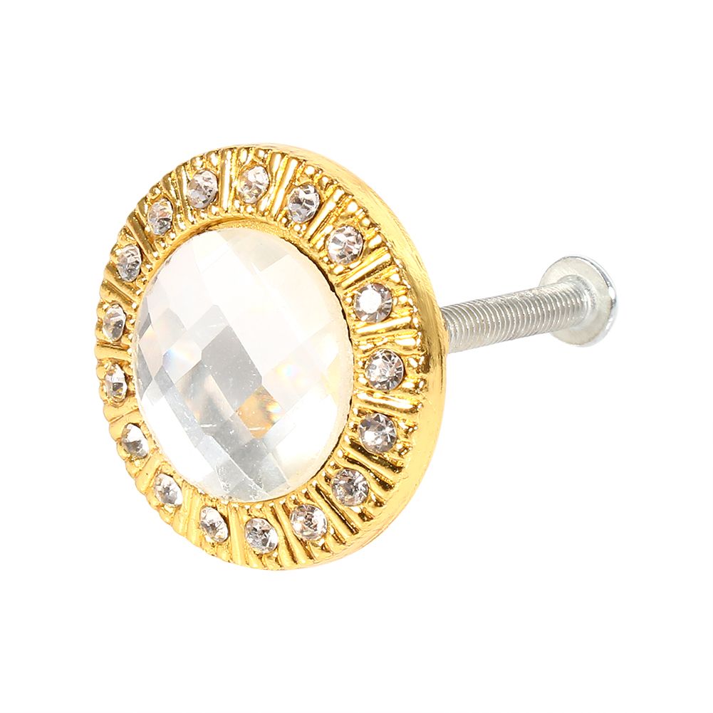 10pcs Clear Diamond Crystal Glass Wardrobe Knob Cupboard Drawer Door Pull Handle view 9