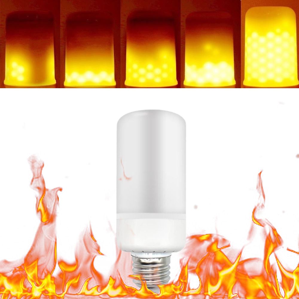 LED Flame Flickering Effect Fire Light Bulb 3 Lighting Modes E26 Base SMD2835 view 2