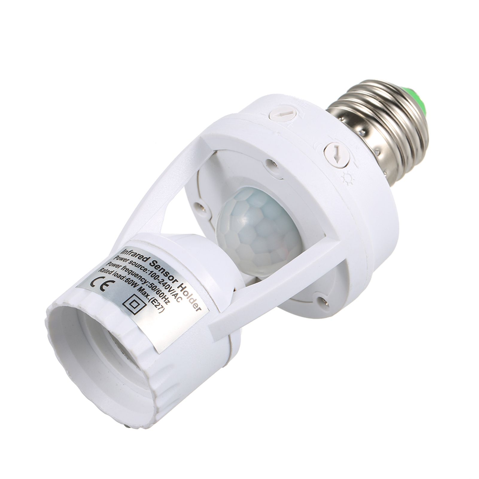Sensitive PIR Motion Sensor E27 LED Bulb Base Socket Infrafed Automatic Light view 3