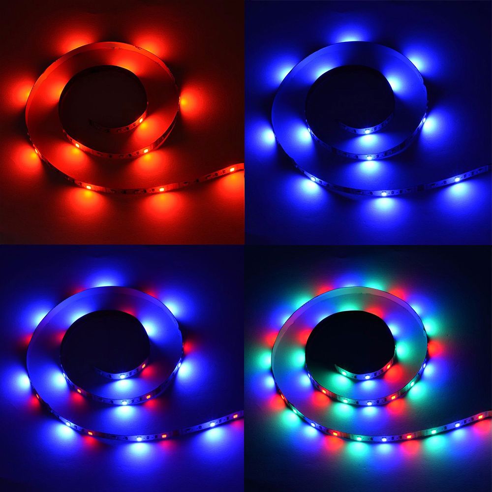 DC5V 10W 2M 120 LEDs RGB Strip Light with Remote Control USB Powered Operated — image 1