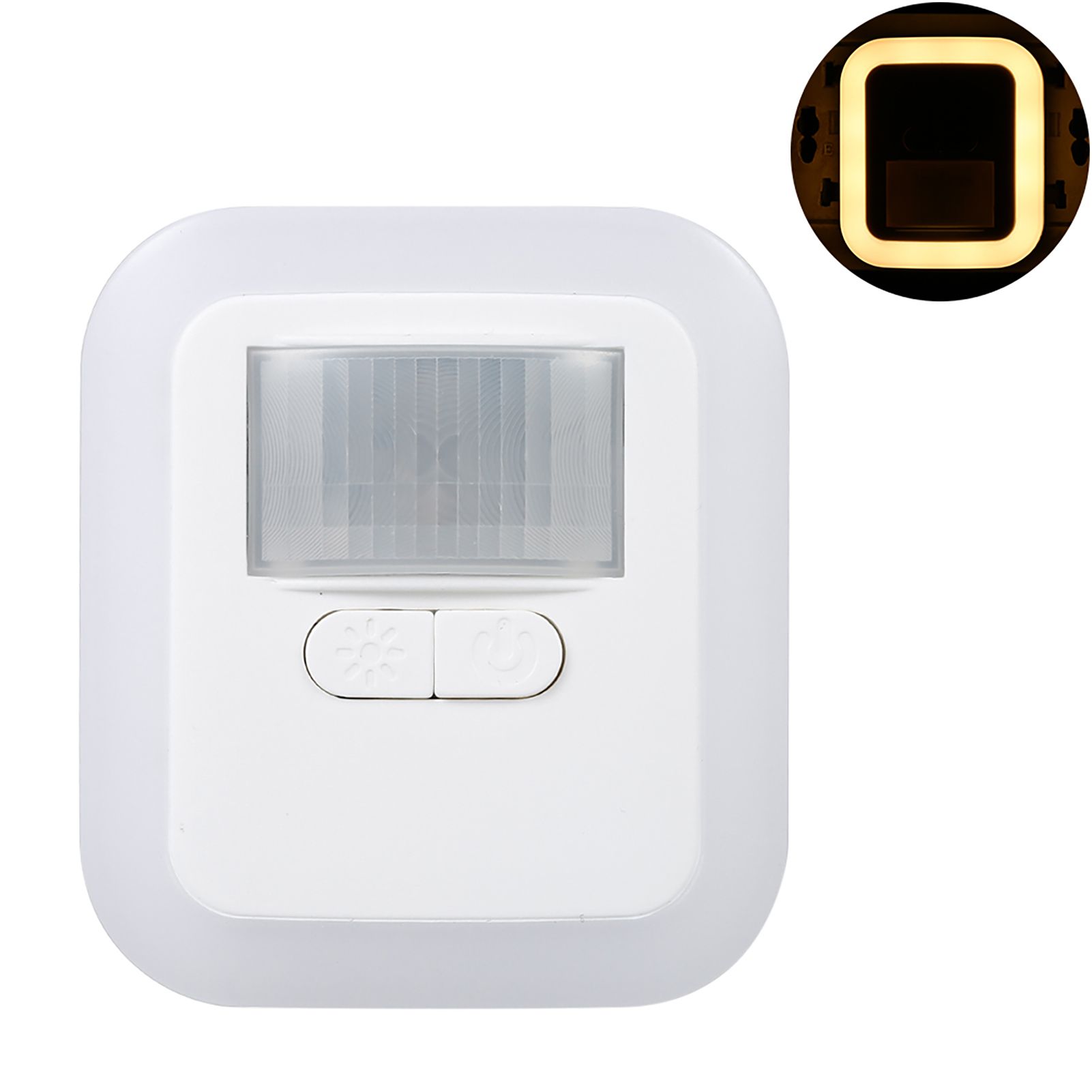 LED Plug-in Motion Sensor Light Wall Night Lamp with Brightness & view 3