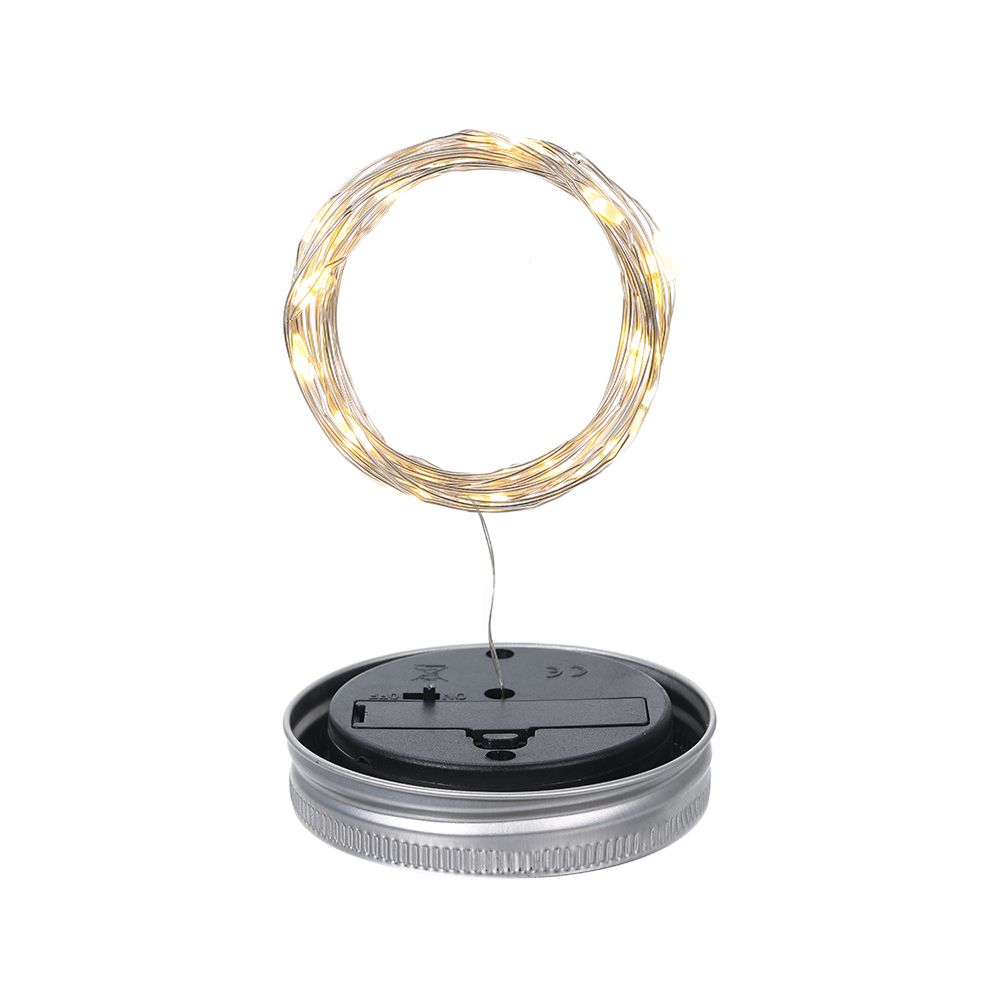 Mason Jar Solar Lantern Lights Waterproof Lid Lamp Fairy Light Copper Wire view 2
