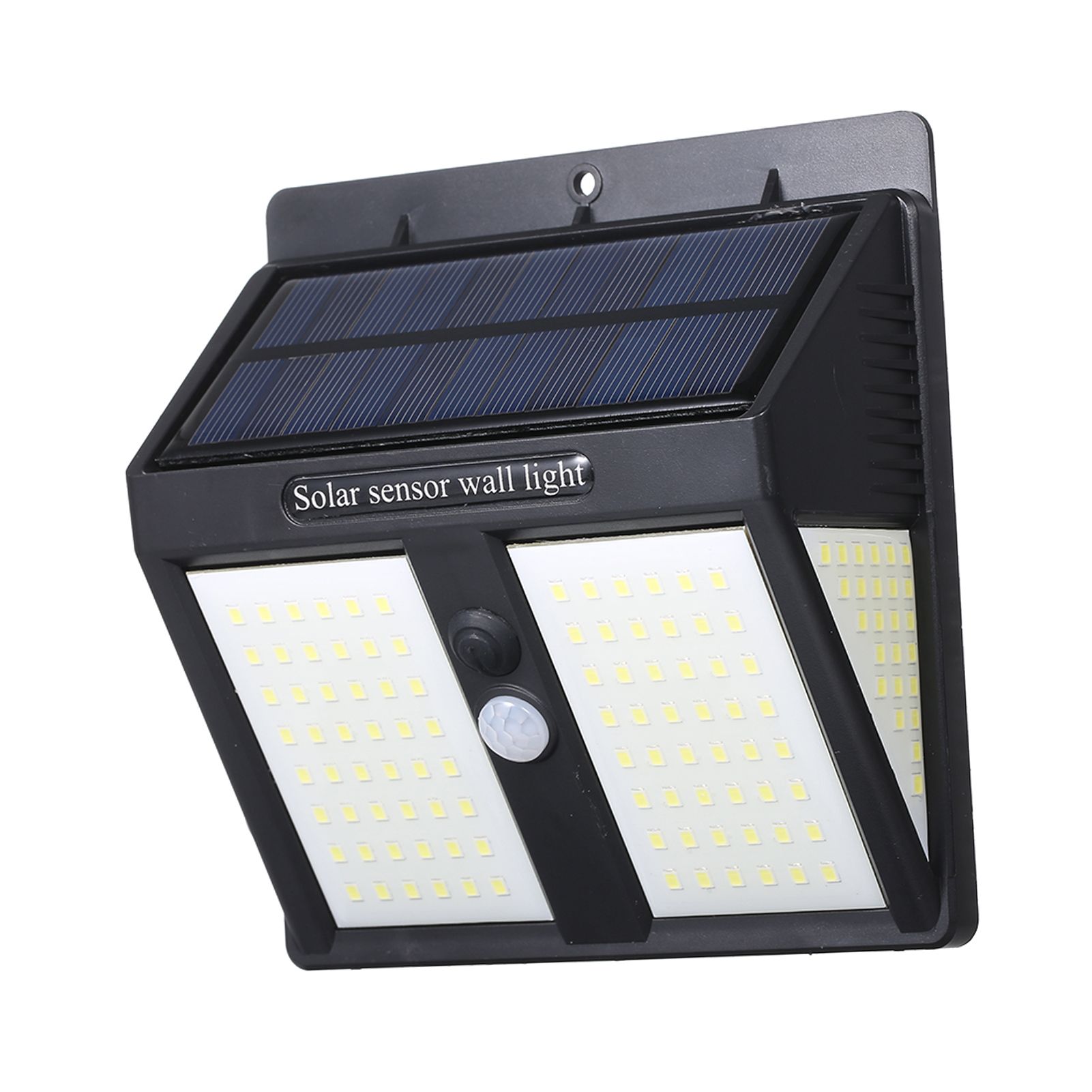 DC5.5V 20W 100 LED Three Sides Solar Power Energy Wall Mounted Lamp PIR Motion view 3