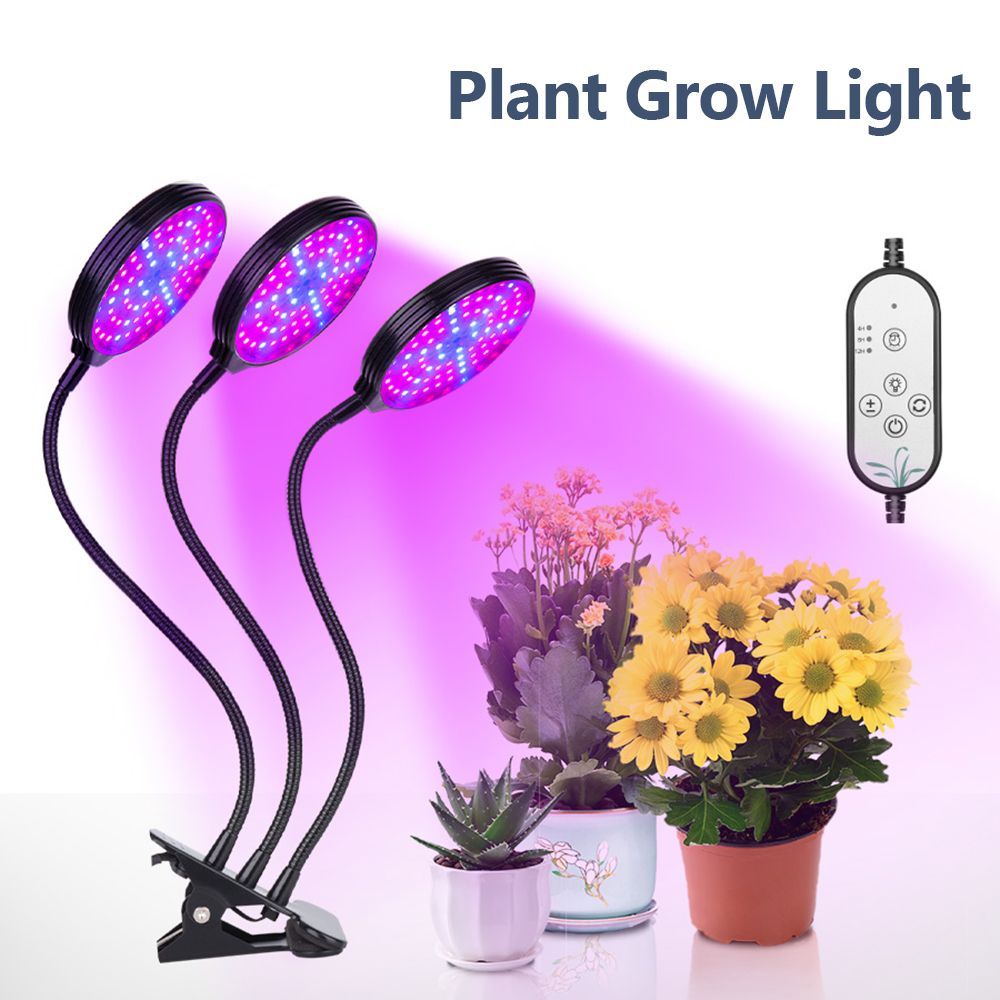 USB Plant Grow Light Red & Blue Spectrum Adjustable Desktop Clamp Growing Lamp