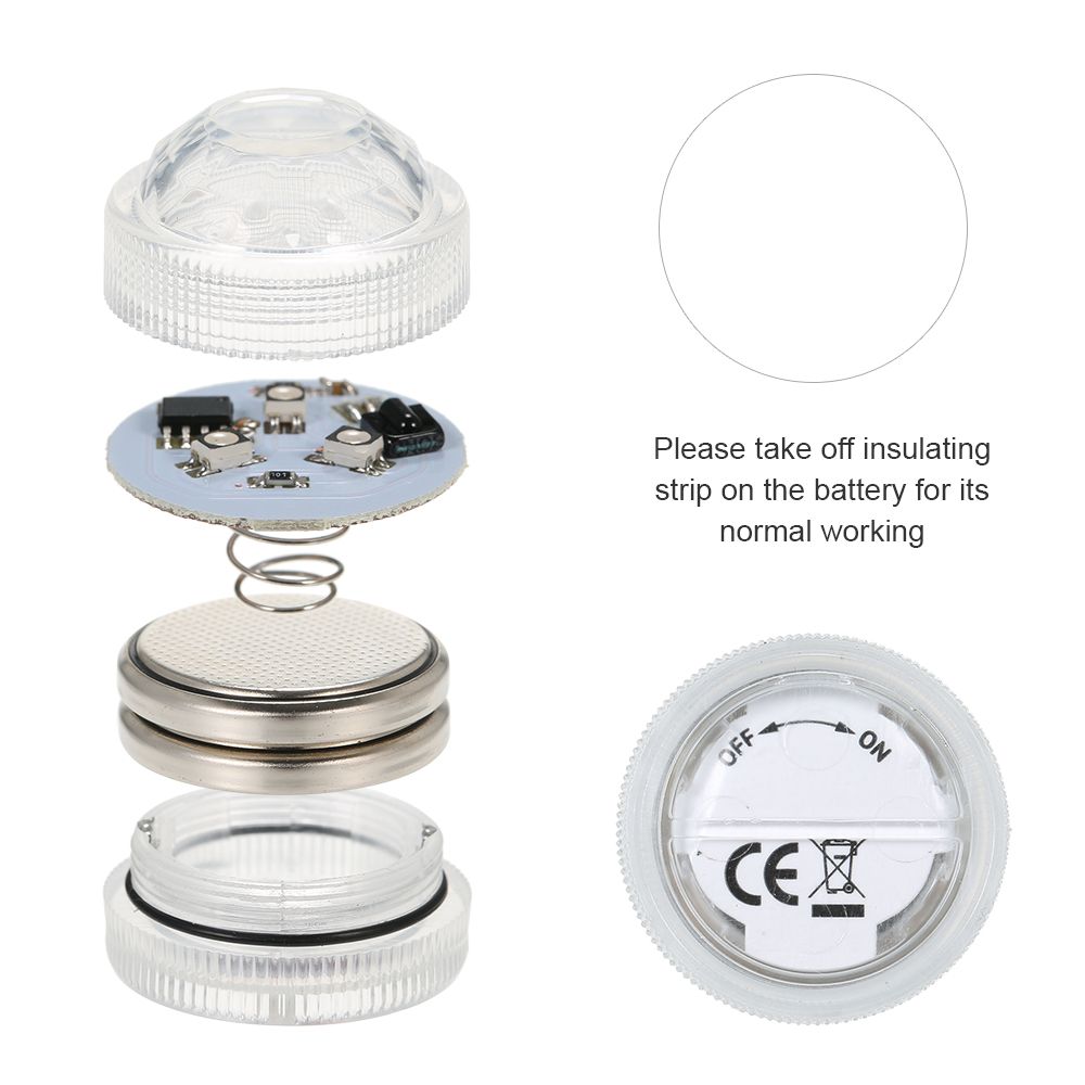 Mini LEDs RGB Submersible Light Colorful Lamp Underwater Candle Light IP68 — image 1