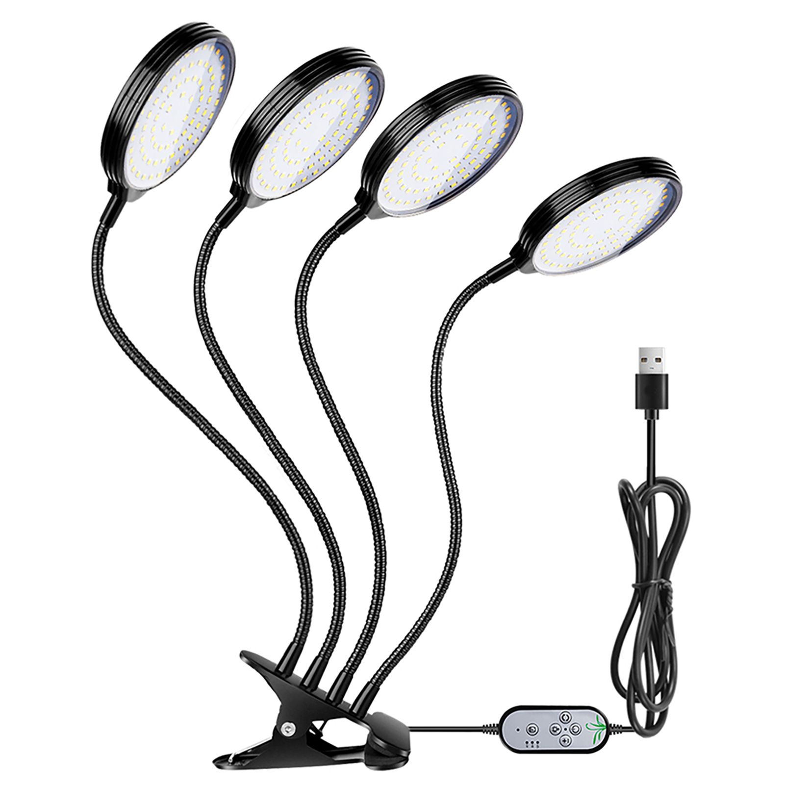 USB Plant Grow Light 312 LEDs Sunlight Full Spectrum Adjustable Desktop Clamp view 2