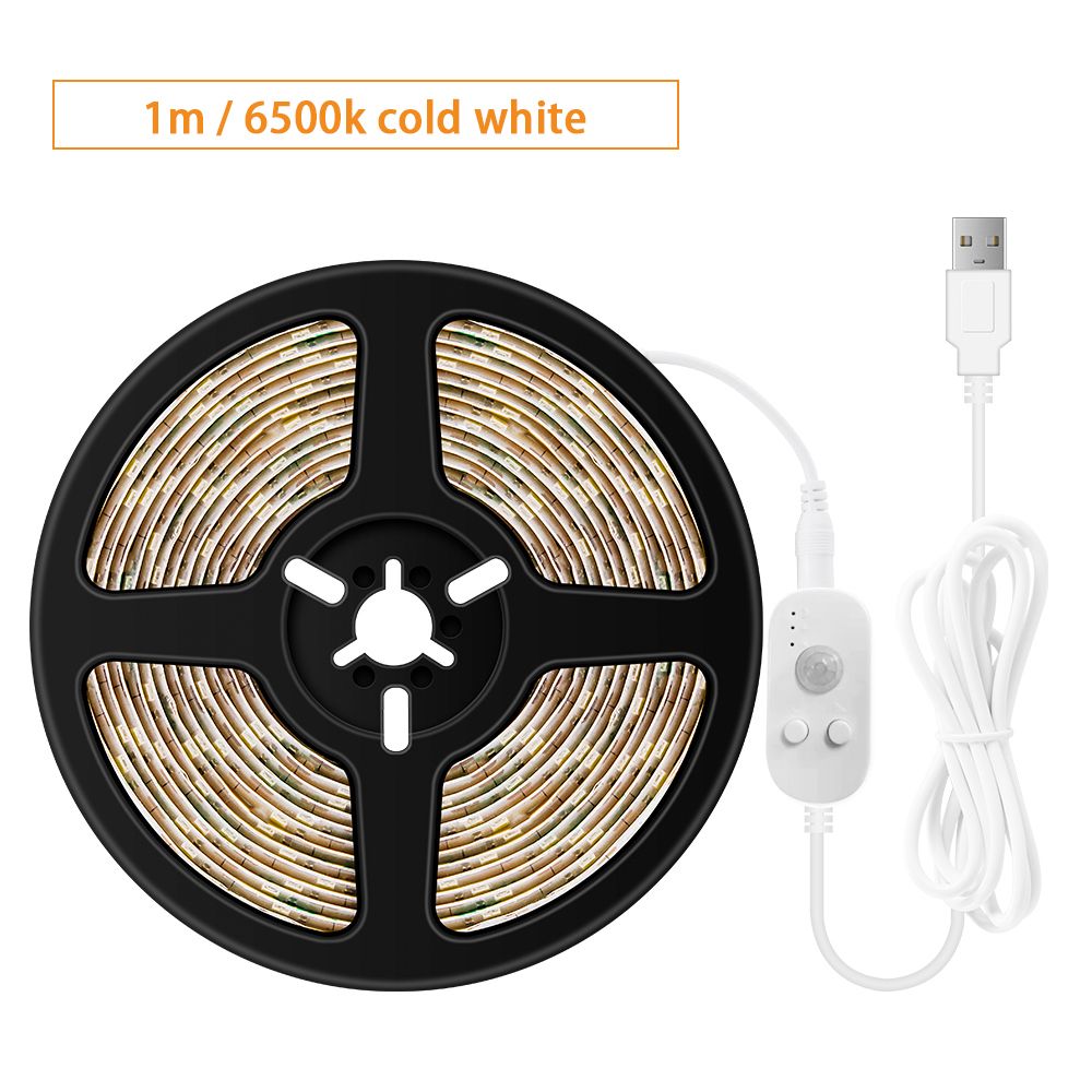 USB Dimmable LEDs Strips Light PIR Motion Sensor 1m 60LEDs Rope Light for TV view 2
