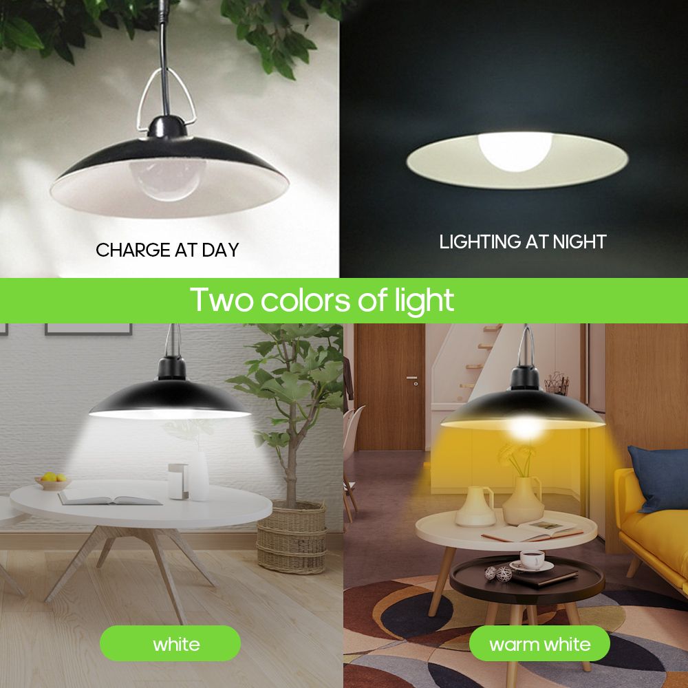 Solar Powered Pendants Lamp 16 LEDs Hanging Shed Light Indoor & Outdoor for