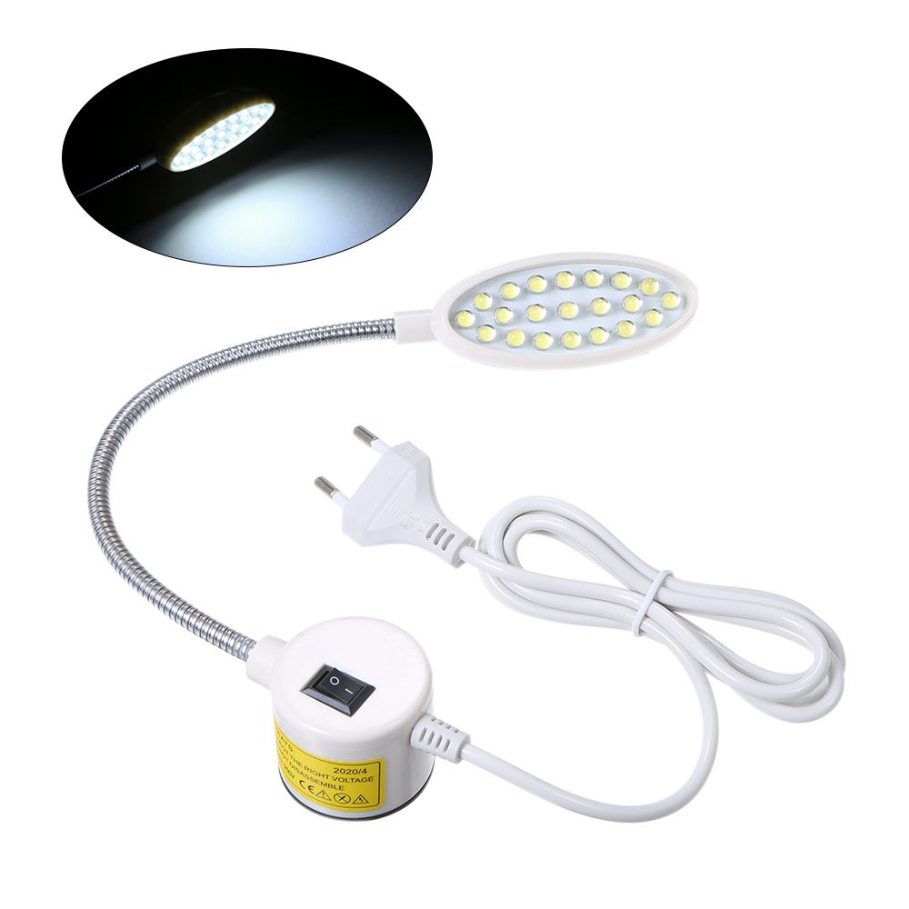 AC110-250V 1W 21LEDs Sewing Machine Light Lamp Rotatable Knob Dimmable view 2