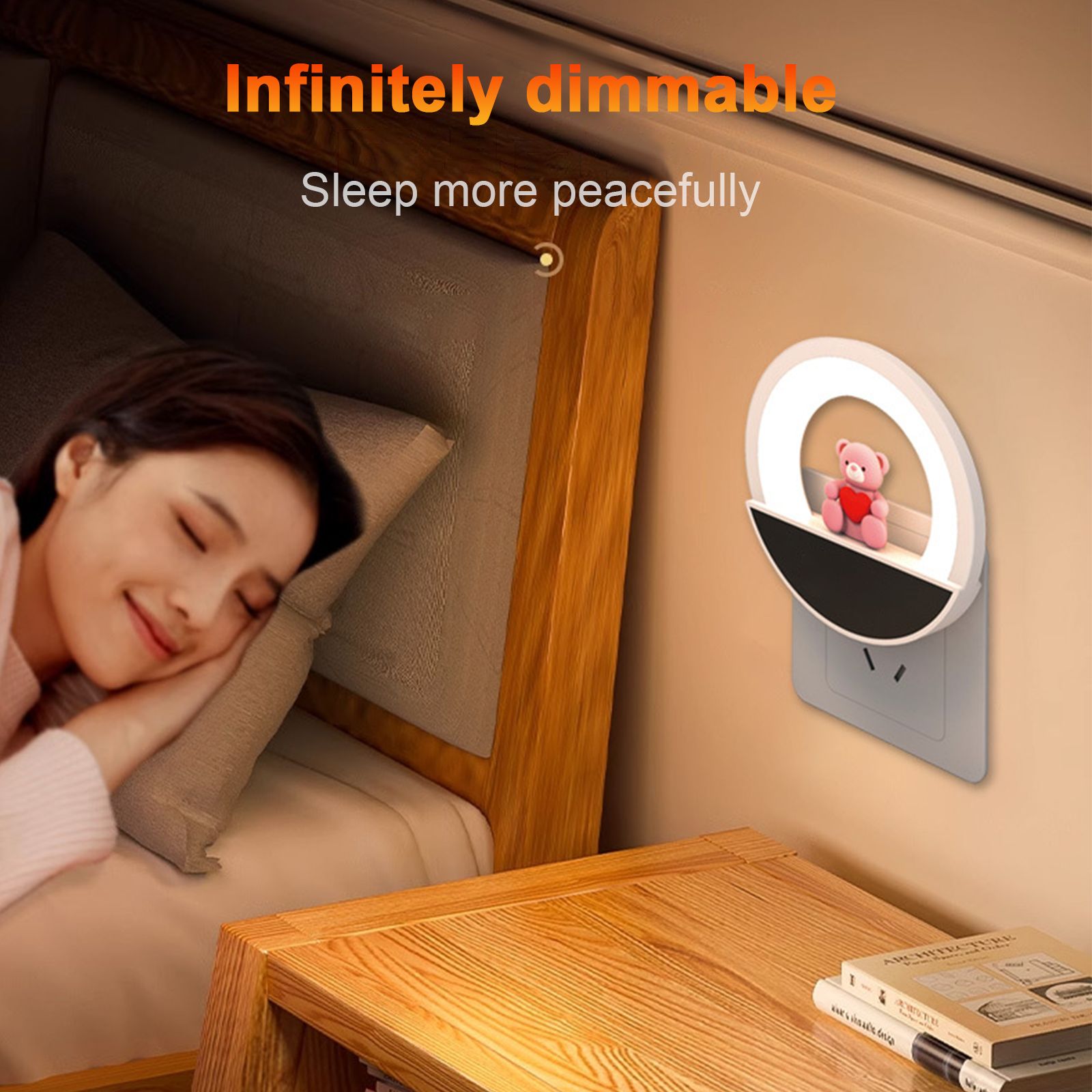 LED Night Light No Video Flash Three Color Temperature Adjustable Brightness view 8
