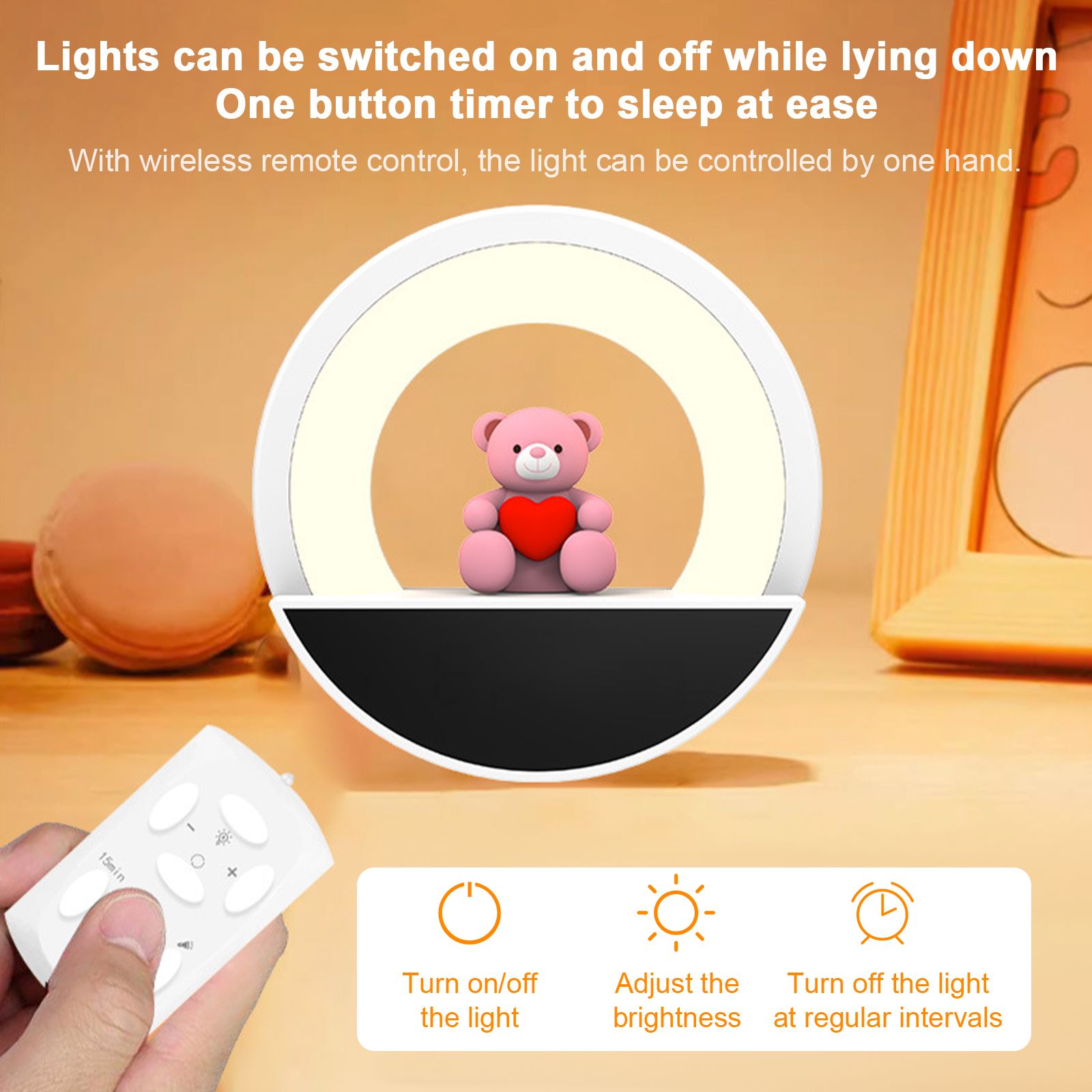 LED Night Light No Video Flash Three Color Temperature Adjustable Brightness view 9