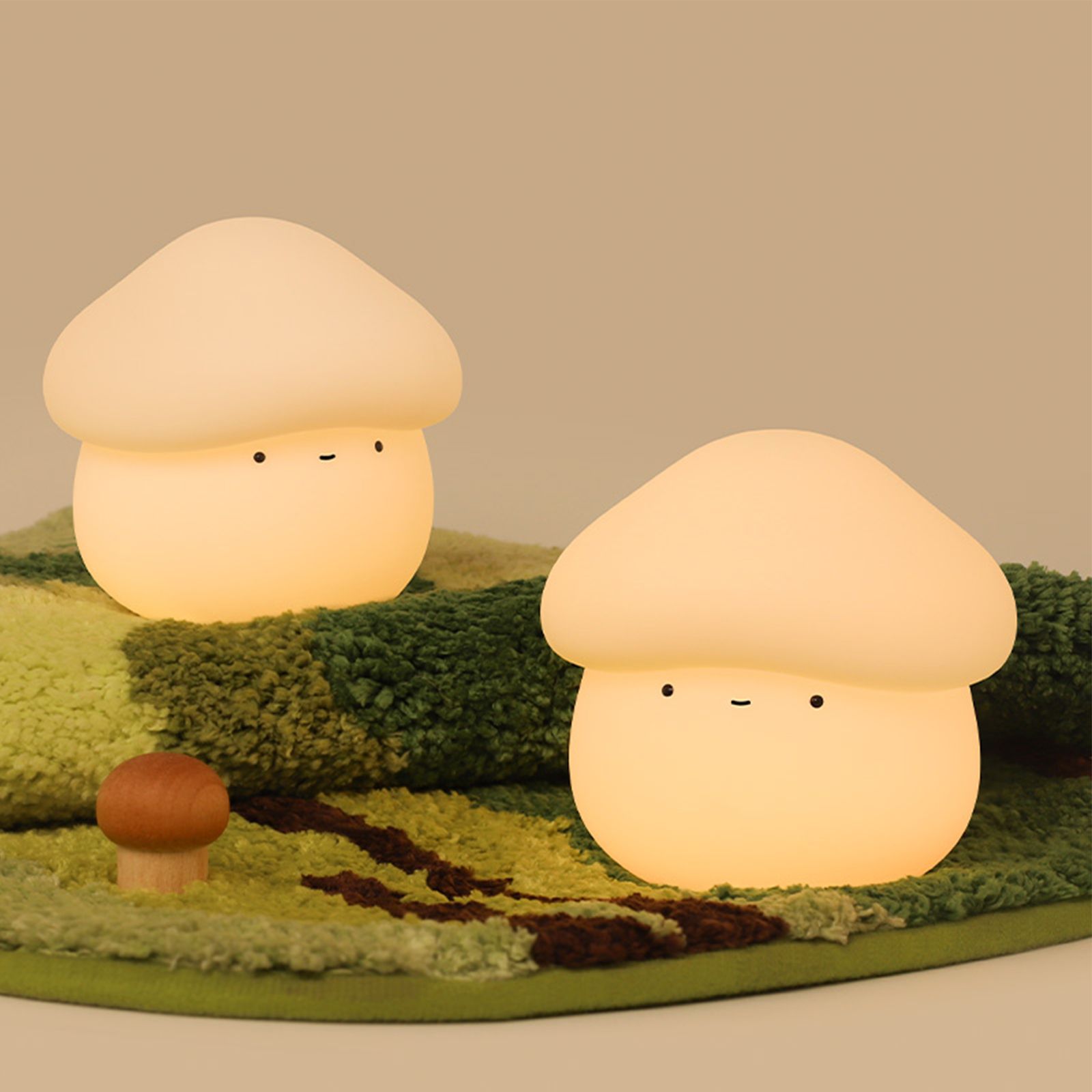 Silicone Mushroom Night Light Pat Light 15/30 Minutes Delay Off Two Dimmers 1W view 6