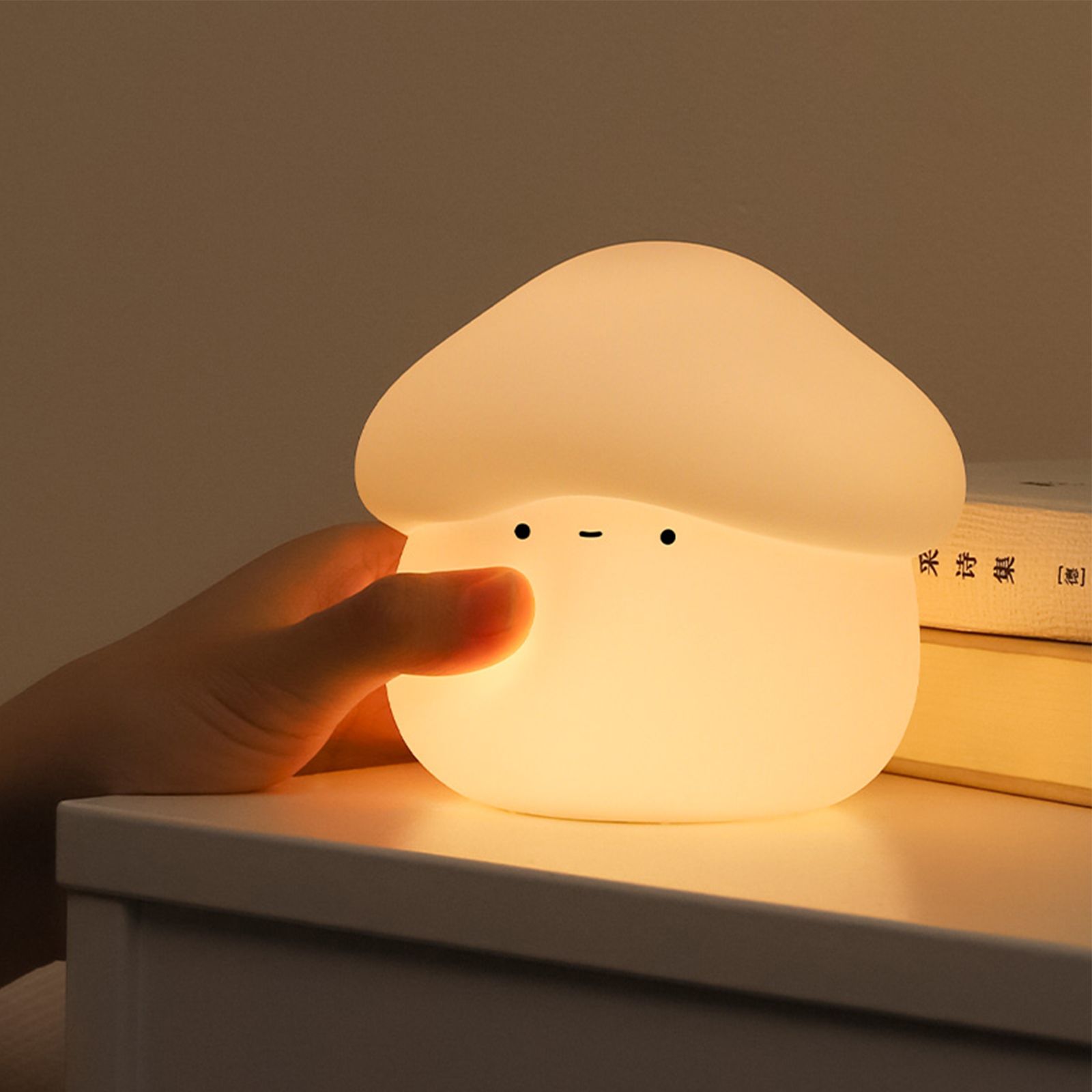 Silicone Mushroom Night Light Pat Light 15/30 Minutes Delay Off Two Dimmers 1W view 8