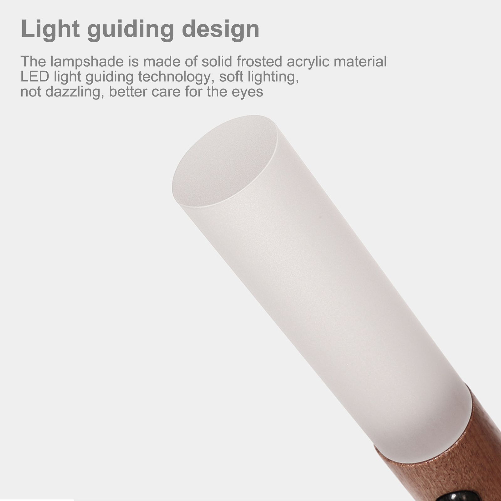 Smart Motion Sensor Night Light Solid Wood Table Lamp Wall Lamp Rechargeable view 12