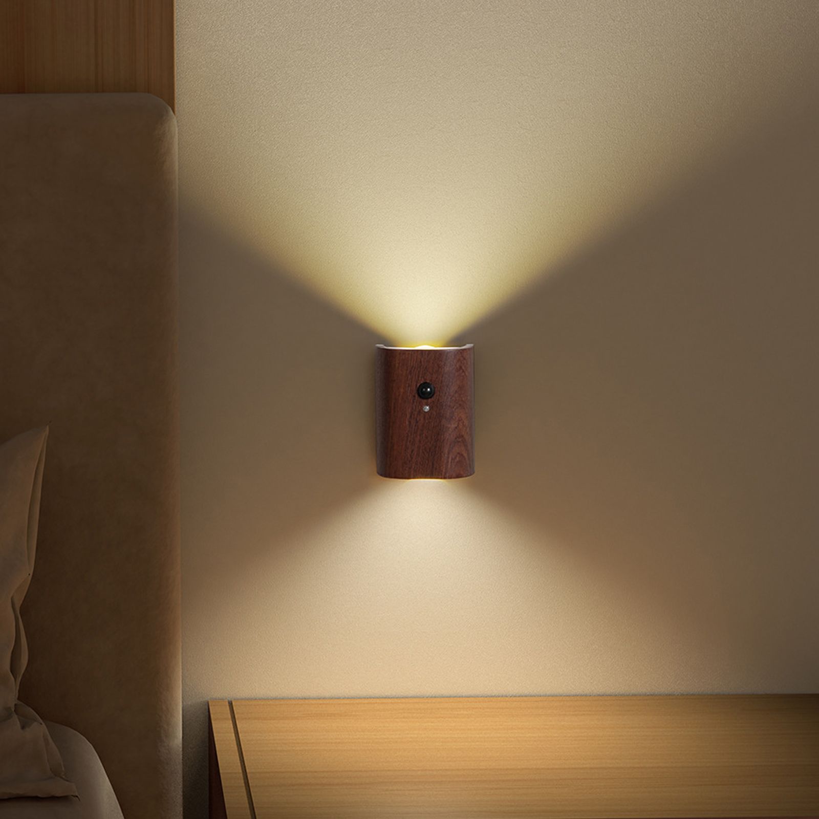 Indoor Motion Sensor Wall Light Double Head LED Rechargeable Night Light view 7