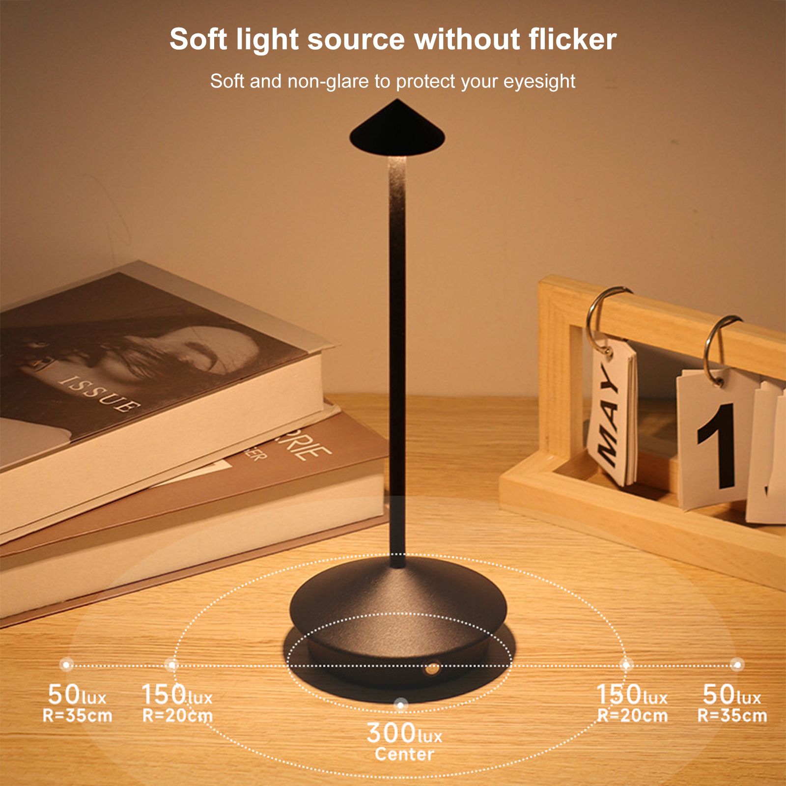 LED Mushroom Night Light Restaurant Table Lamp Bedside Ambient Light Touch view 7